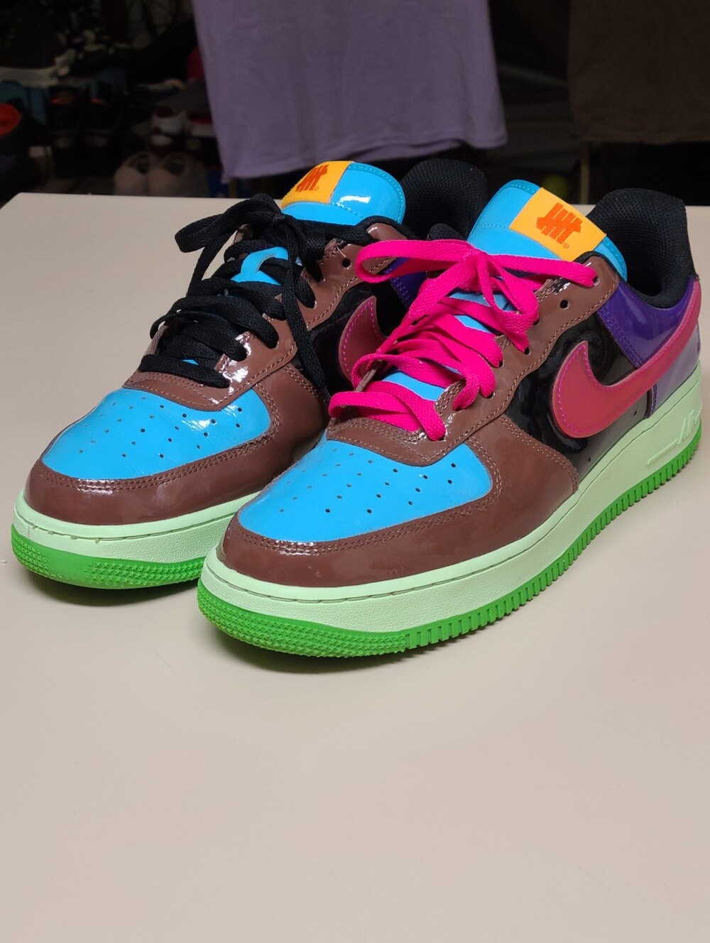 Nike Air Force 1 Low SP Undefeated Multi Patent Pink Prime low top sneakers 10.5